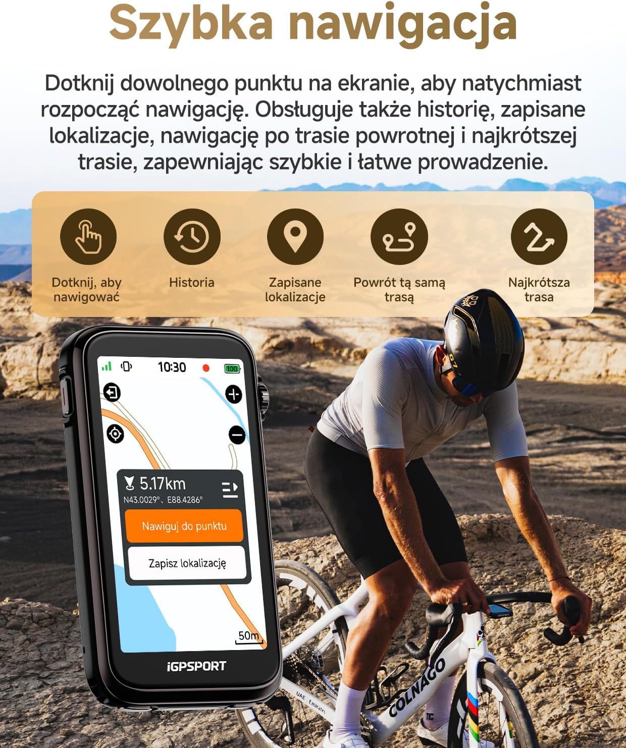 Licznik rowerowy IGPSport BiNavi ULTRA - obrazek 3