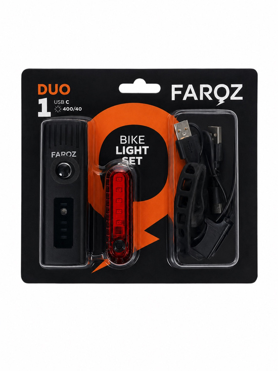 Zestaw lampek rowerowych FAROZ Duo I - obrazek 2